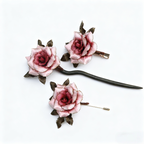 HandmadeRonghua—Pink Burnt-Edge Rose