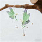 HandmadeRonghua—Butterfly tassel earrings
