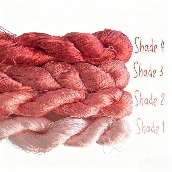 Ronghua making tools—400m Untwisted Unsplit Mulberry Silk Thread (bright bean paste)