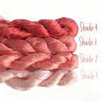 Ronghua making tools—400m Untwisted Unsplit Mulberry Silk Thread (bright bean paste)