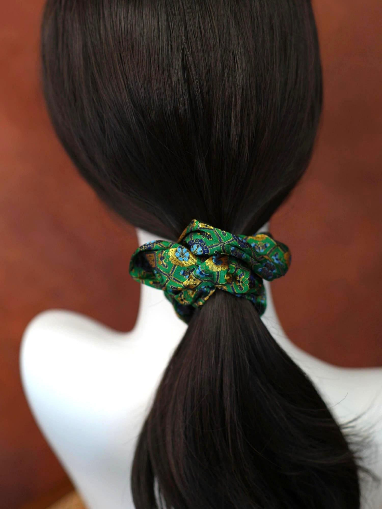 Handwoven Song Brocade—Hair Ties