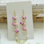 Handmade Micro-Crochet—Windflower Earrings