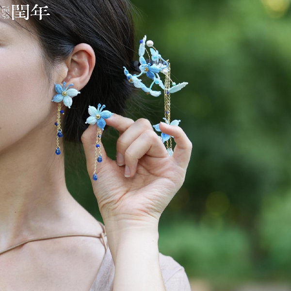 Handmade Micro-Crochet—Butterfly Earrings
