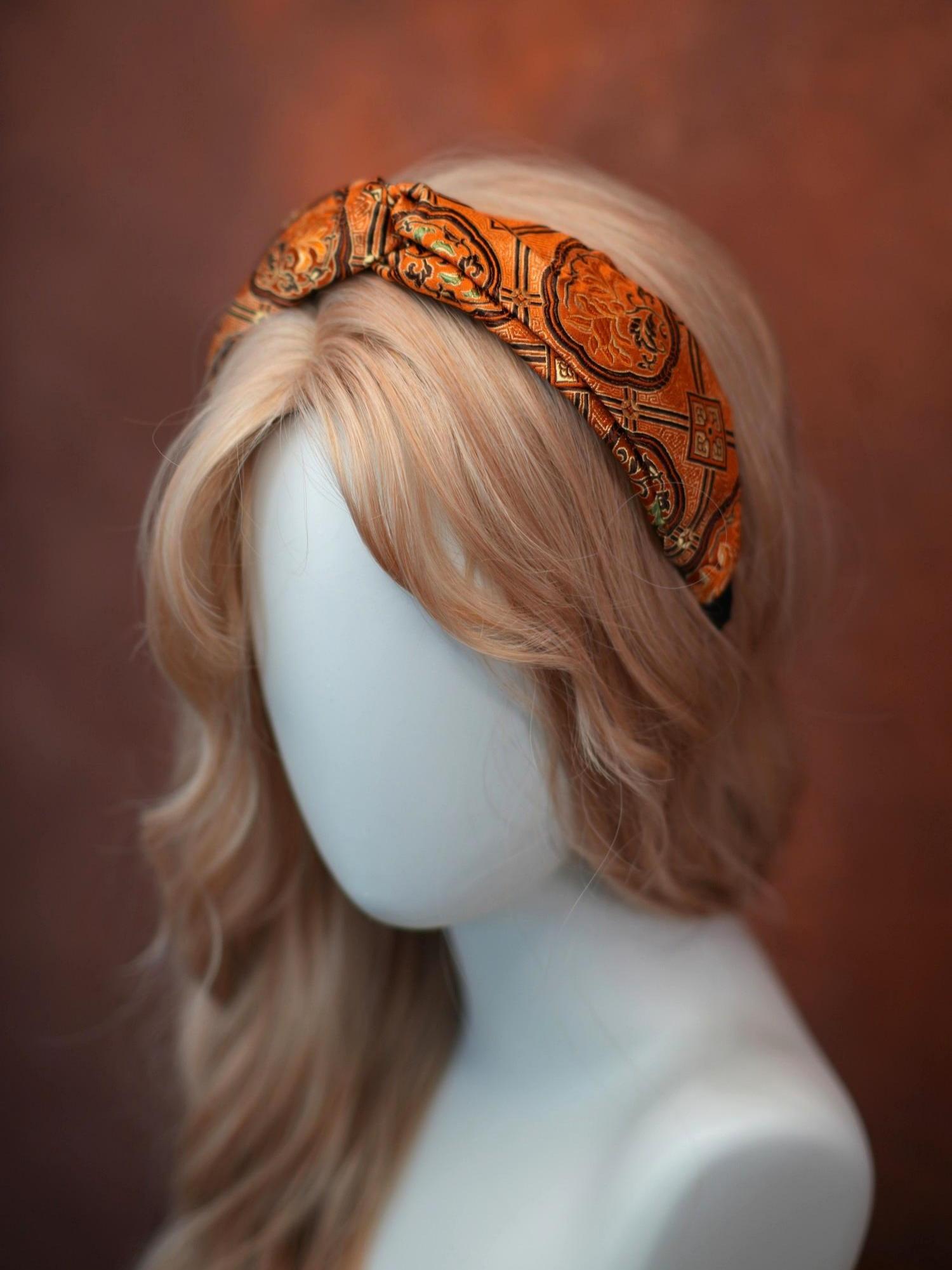 Handwoven Song Brocade—Double-Layered Hair Hoops