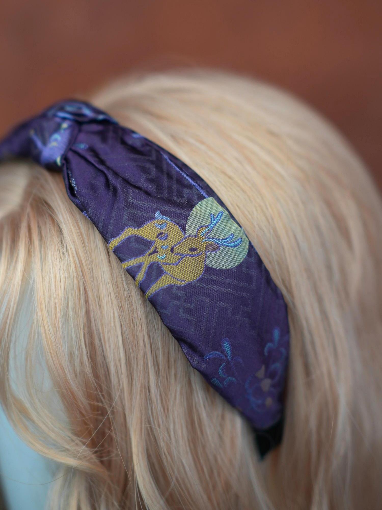 Handwoven Song Brocade—Double-Layered Hair Hoops