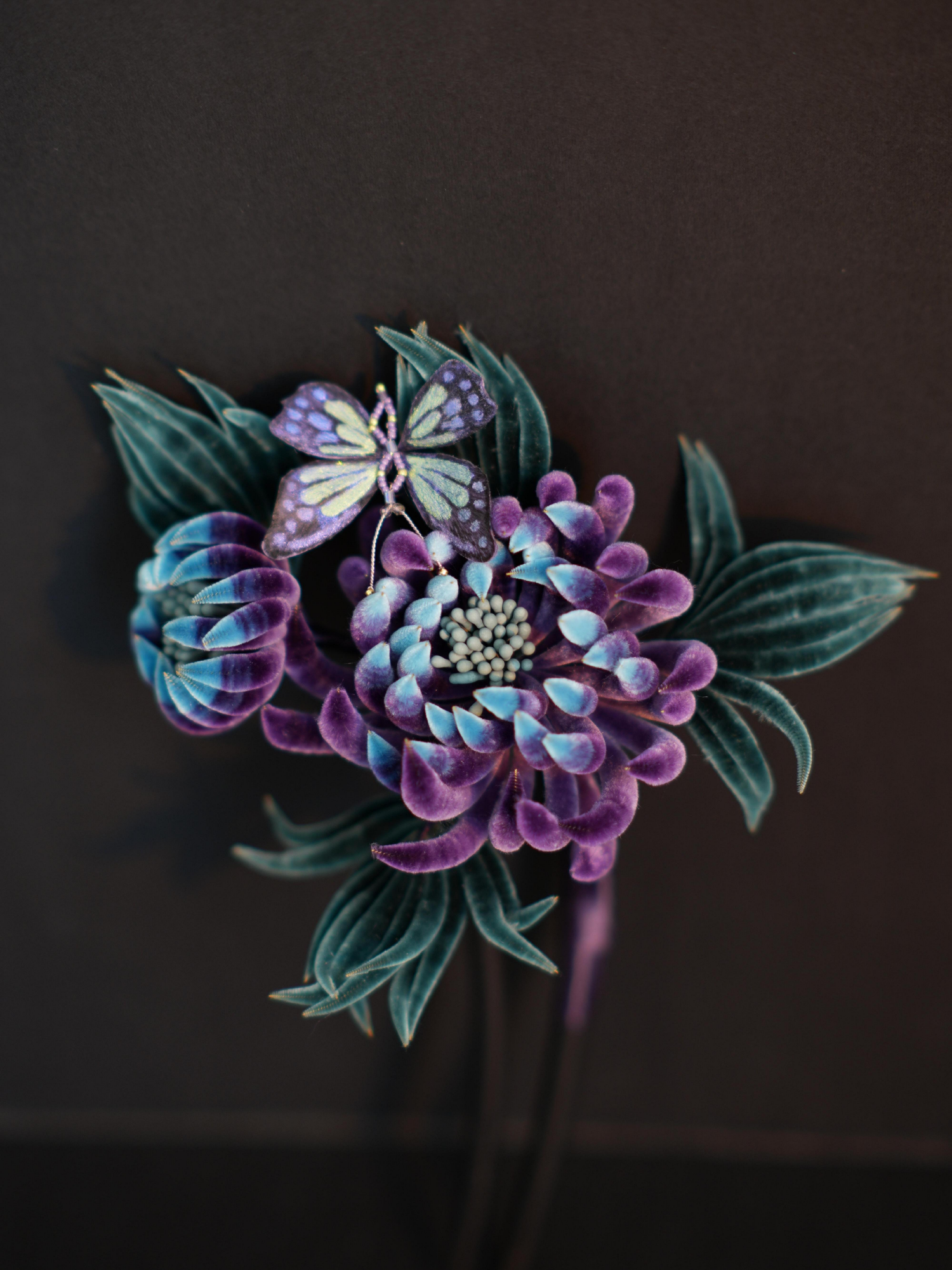 Handmade Ronghua—Purple Chrysanthemum