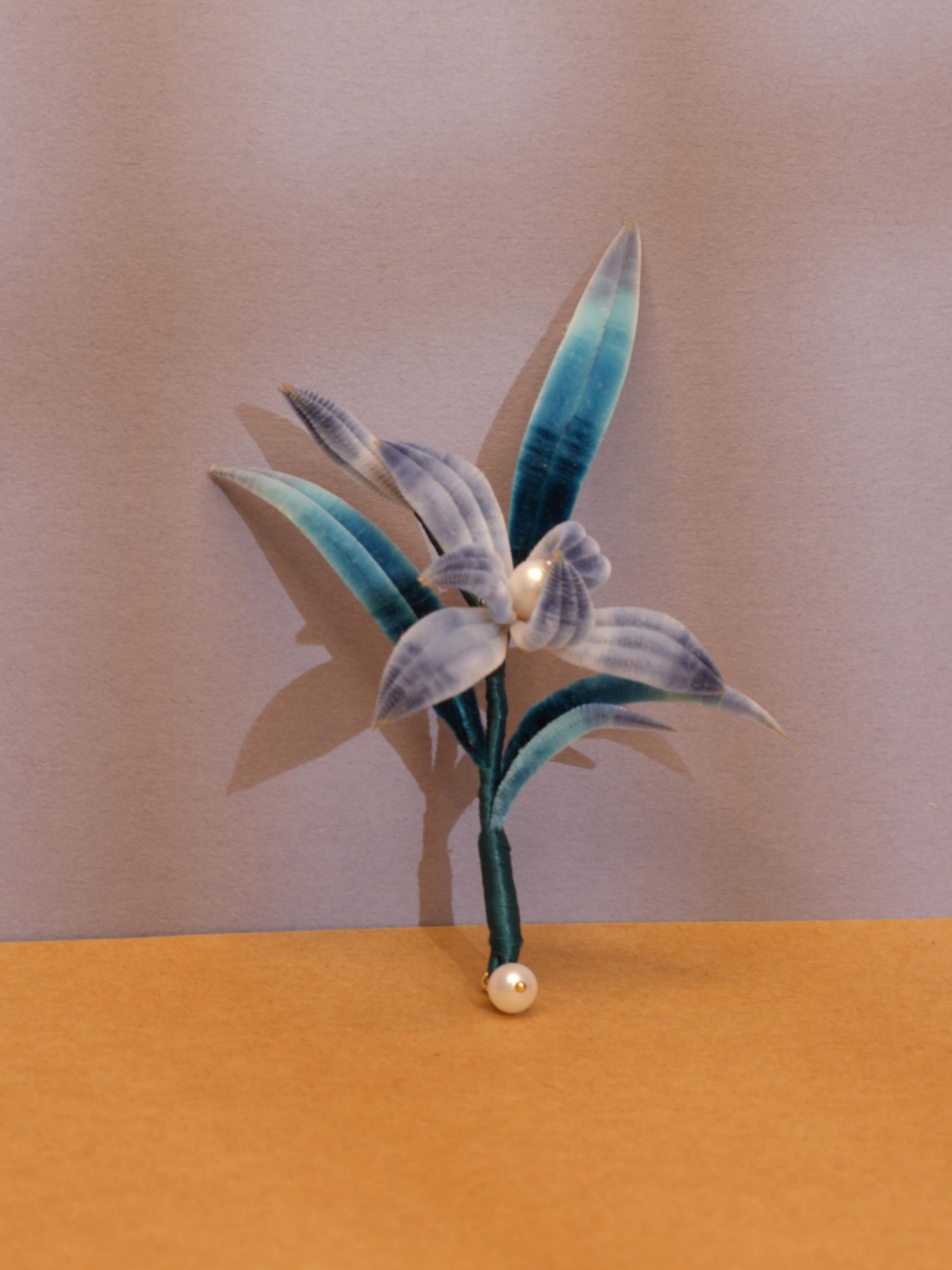 HandmadeRonghua—Elegant Orchid Brooch