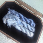 Ronghua making tools—400m Untwisted Unsplit Mulberry Silk Thread (dark blue)