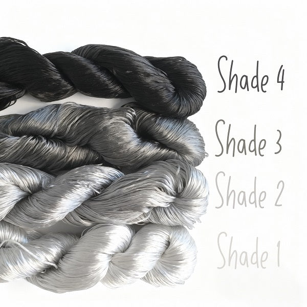 Ronghua making tools—400m Untwisted Unsplit Mulberry Silk Thread  (ash gray)