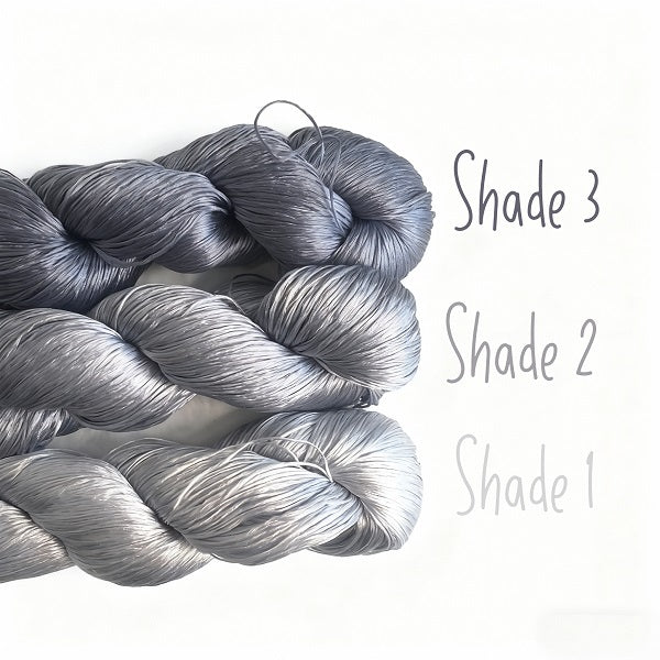 Ronghua making tools—400m Untwisted Unsplit Mulberry Silk Thread (dark blue)
