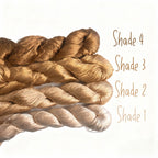 Ronghua making tools—400m Untwisted Unsplit Mulberry Silk Thread (Khaki)