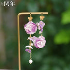 Handmade Micro-Crochet—Gorgeous Peony Earring Pendant