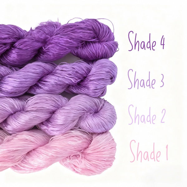 Ronghua making tools—400m Untwisted Unsplit Mulberry Silk Thread (purple)