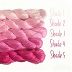 Ronghua making tools—400m Untwisted Unsplit Mulberry Silk Thread  (Peach Pink)