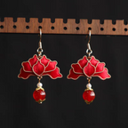 HandmadeRonghua—Colorful leaf earrings