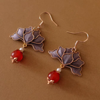 HandmadeRonghua—Colorful leaf earrings